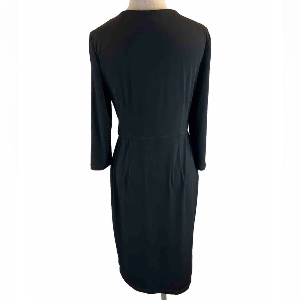 White House Black Market 3/4 Sleeve Faux Wrap Dress - Picture 3 of 3